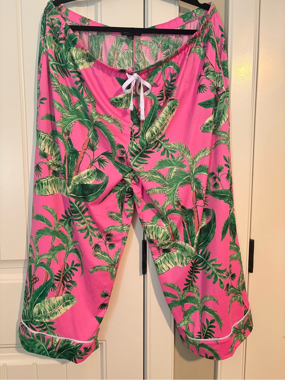 Room Service Tropical Palm Print Pink Lounge Pants